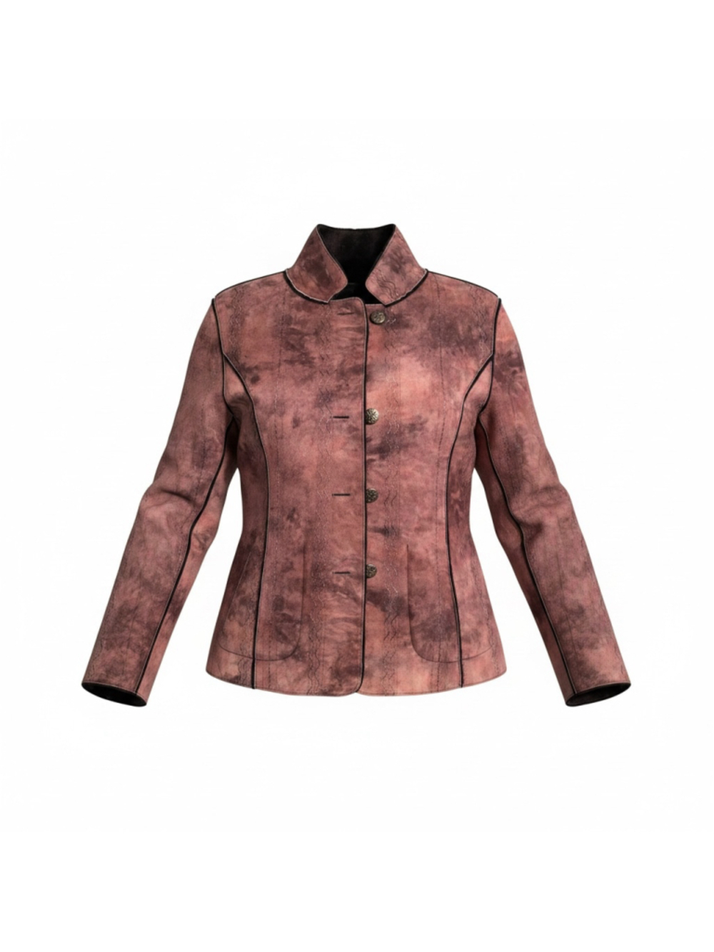 Women's Montanaco Leather Jacket Size S Brown Black